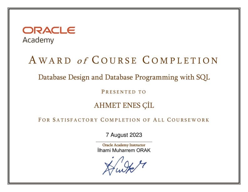 Database Design and Database Programming with SQL