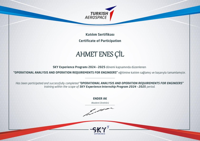 Operational Analysis and Operation Requirements