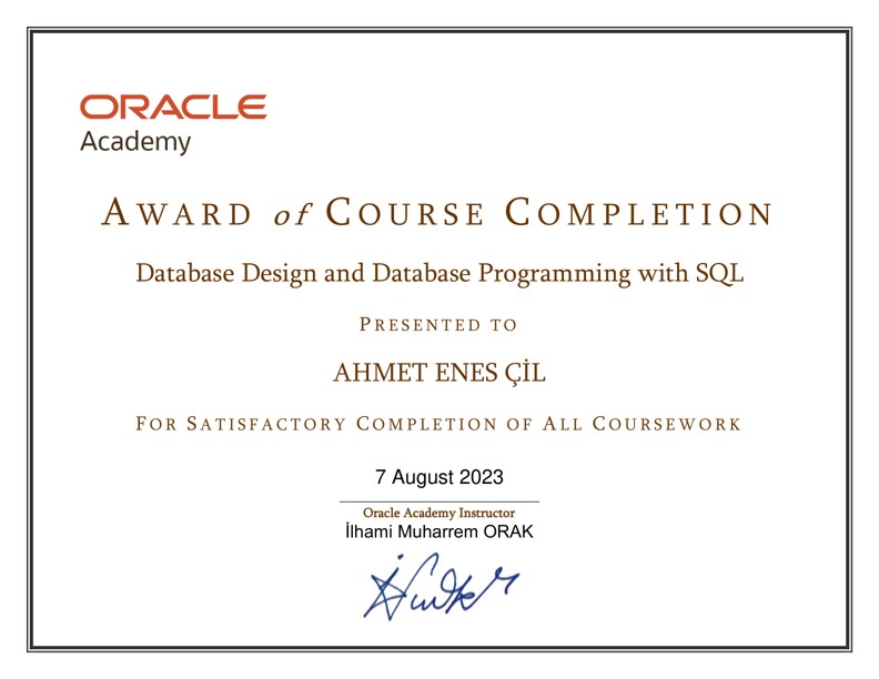 Database Design and Database Programming with SQL